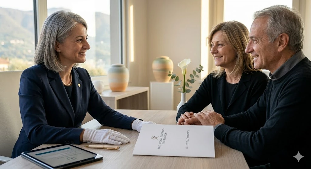 F.lli Ruggeri: Pianifica il tuo domani in totale serenità e blocca le tariffe h24 Consulenza F.lli Ruggeri per previdenza funeraria contratto in vita a Bergamo