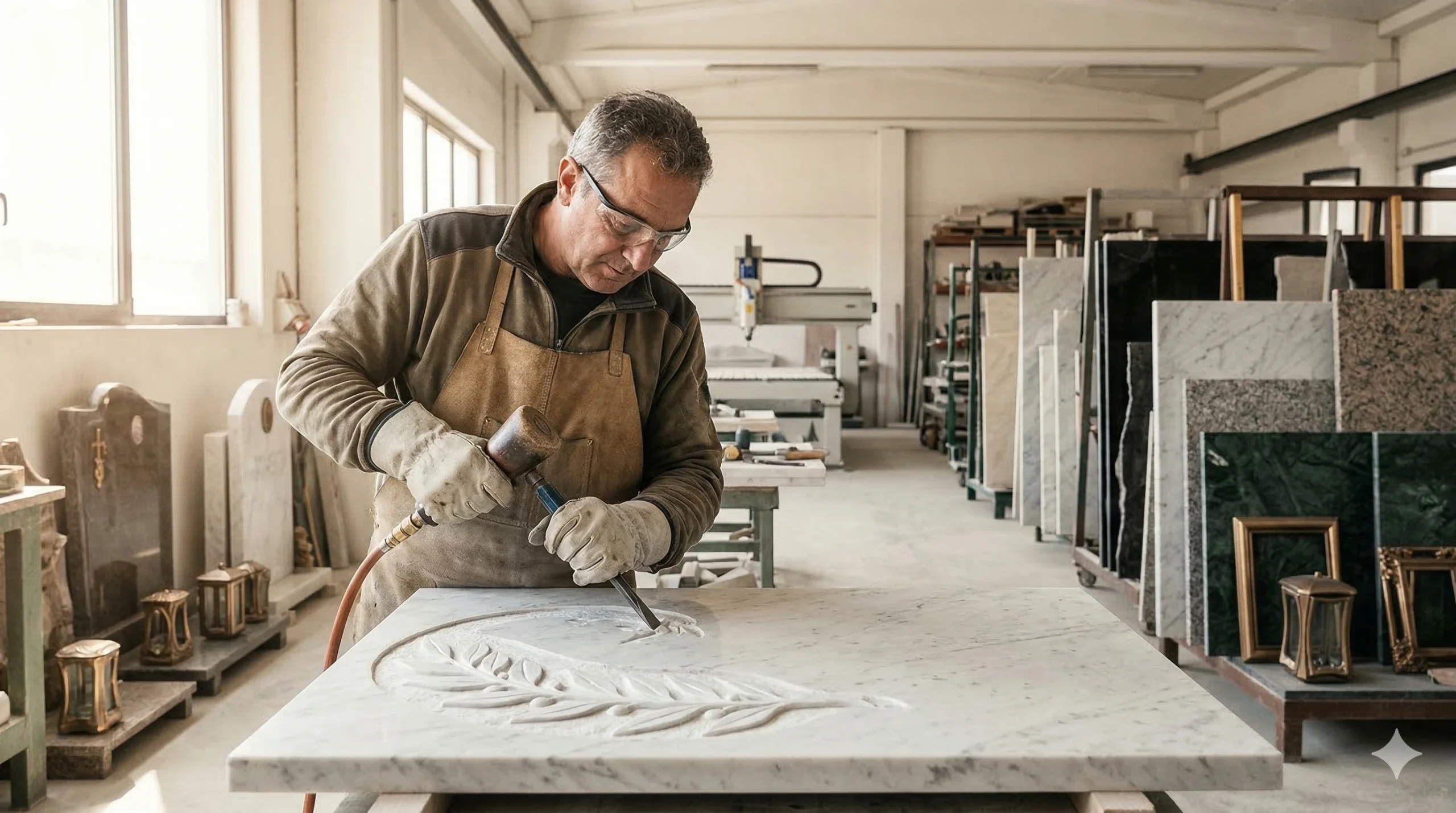 Il nostro laboratorio artigianale: marmi e graniti personalizzati ad arte
