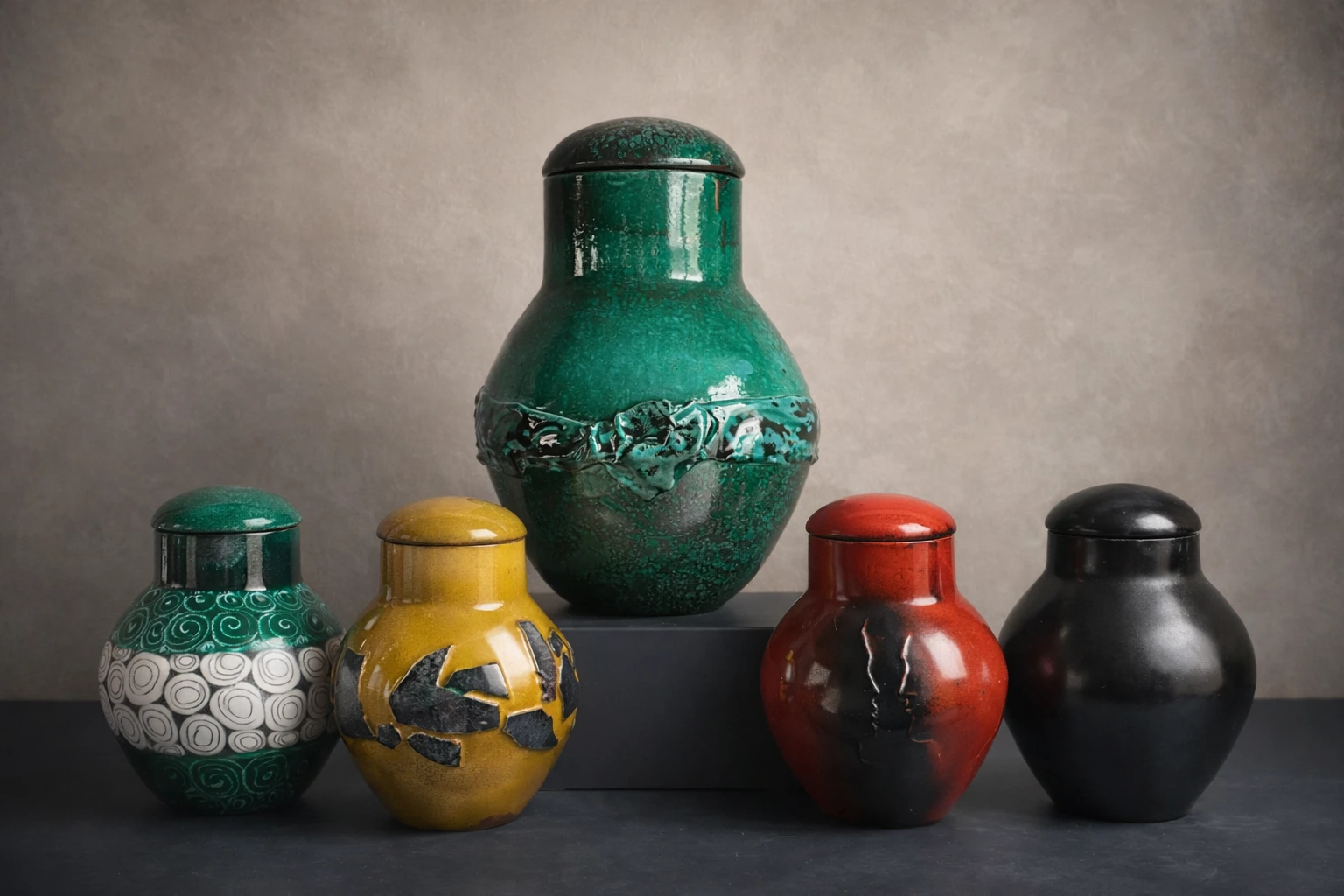 Urne cinerarie artistiche in ceramica realizzate artigianalmente
